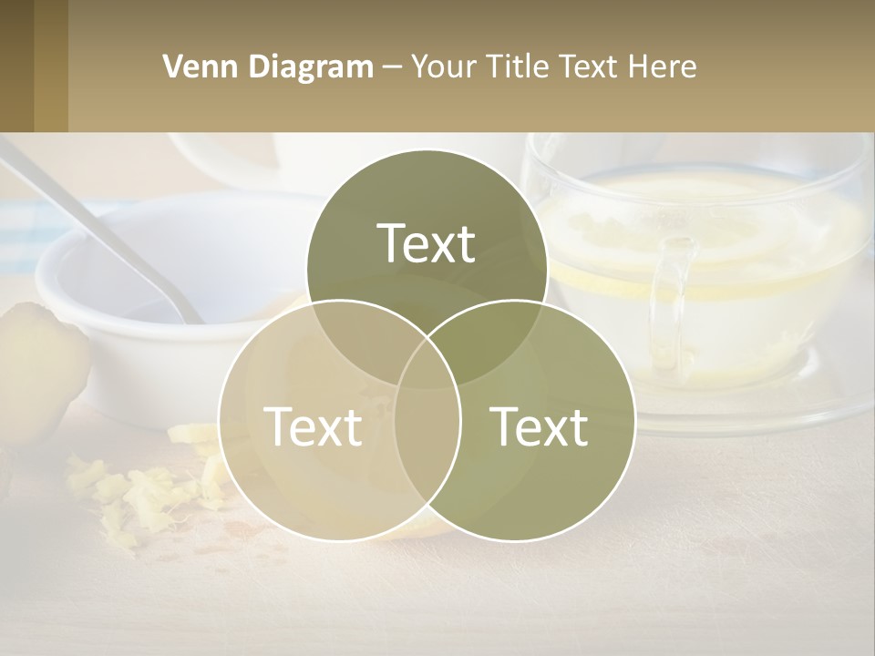 A Table Topped With A Bowl Of Lemons And A Cup Of Tea PowerPoint Template