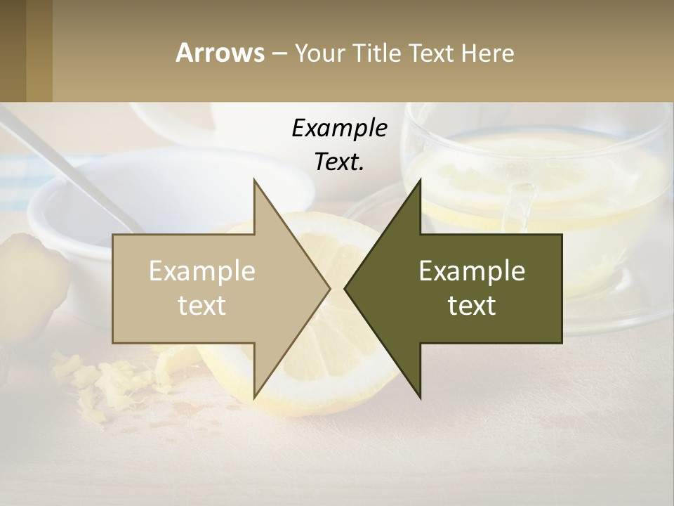 A Table Topped With A Bowl Of Lemons And A Cup Of Tea PowerPoint Template