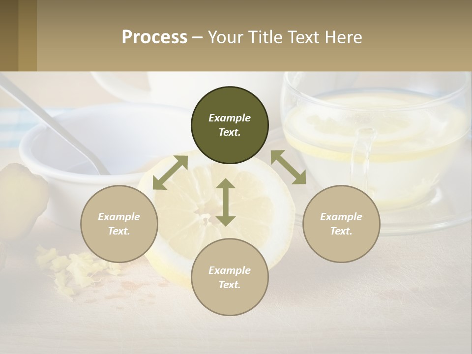 A Table Topped With A Bowl Of Lemons And A Cup Of Tea PowerPoint Template
