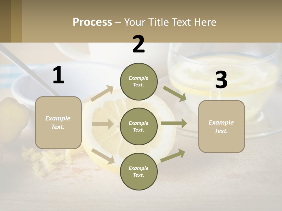 A Table Topped With A Bowl Of Lemons And A Cup Of Tea PowerPoint Template