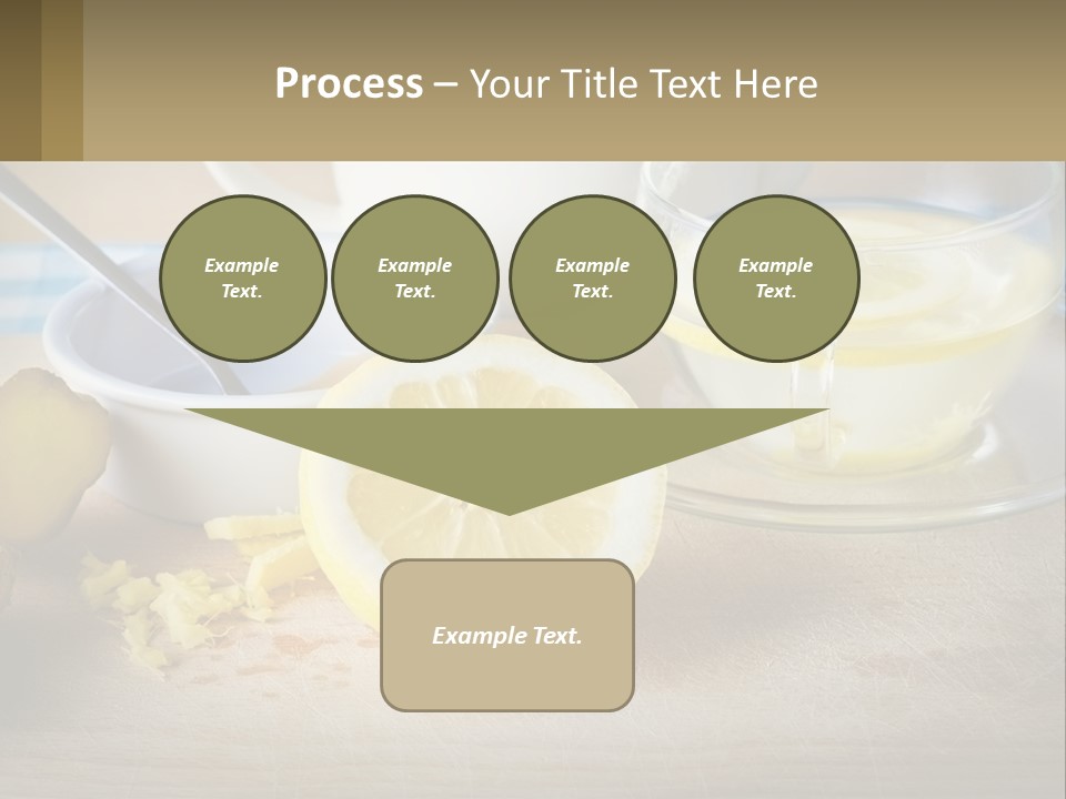 A Table Topped With A Bowl Of Lemons And A Cup Of Tea PowerPoint Template
