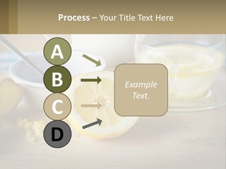 A Table Topped With A Bowl Of Lemons And A Cup Of Tea PowerPoint Template