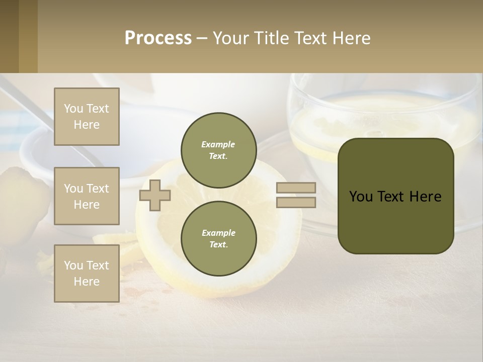 A Table Topped With A Bowl Of Lemons And A Cup Of Tea PowerPoint Template