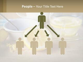 A Table Topped With A Bowl Of Lemons And A Cup Of Tea PowerPoint Template