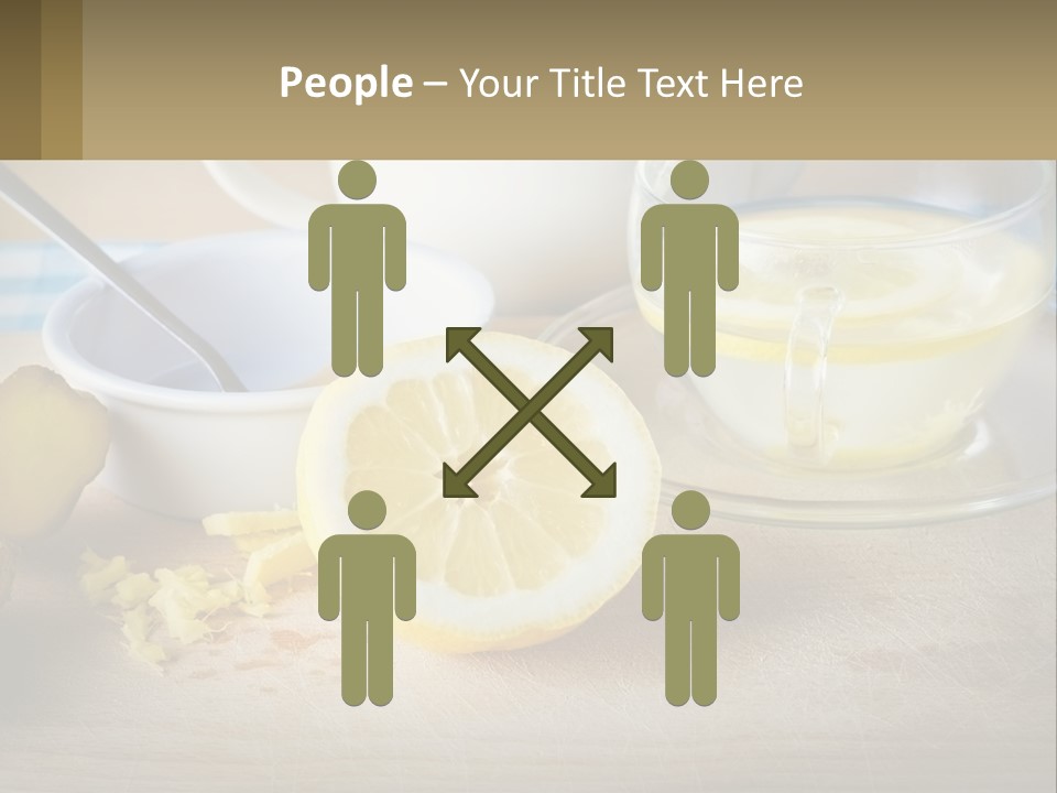 A Table Topped With A Bowl Of Lemons And A Cup Of Tea PowerPoint Template