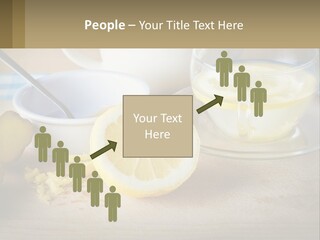 A Table Topped With A Bowl Of Lemons And A Cup Of Tea PowerPoint Template