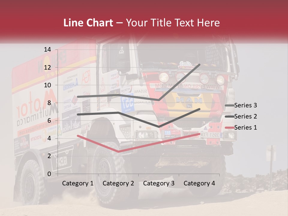 A Large Truck Driving Down A Sandy Road PowerPoint Template