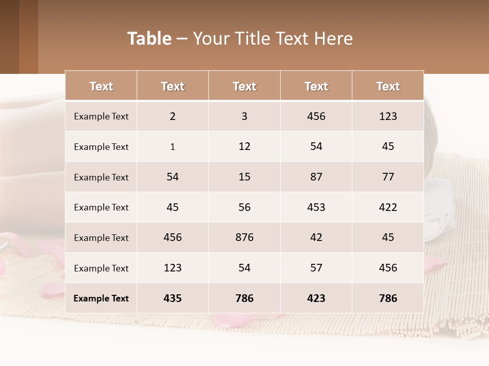 A Woman Laying On Top Of A Towel Next To Pink Petals PowerPoint Template