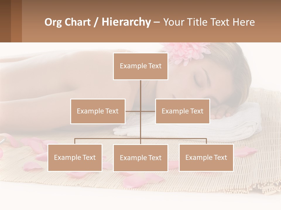 A Woman Laying On Top Of A Towel Next To Pink Petals PowerPoint Template