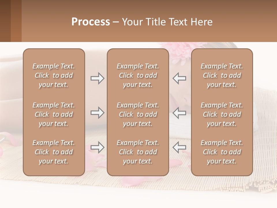 A Woman Laying On Top Of A Towel Next To Pink Petals PowerPoint Template