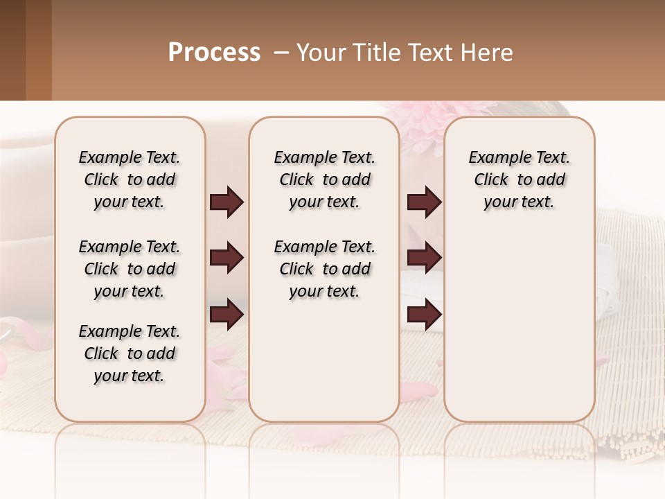 A Woman Laying On Top Of A Towel Next To Pink Petals PowerPoint Template