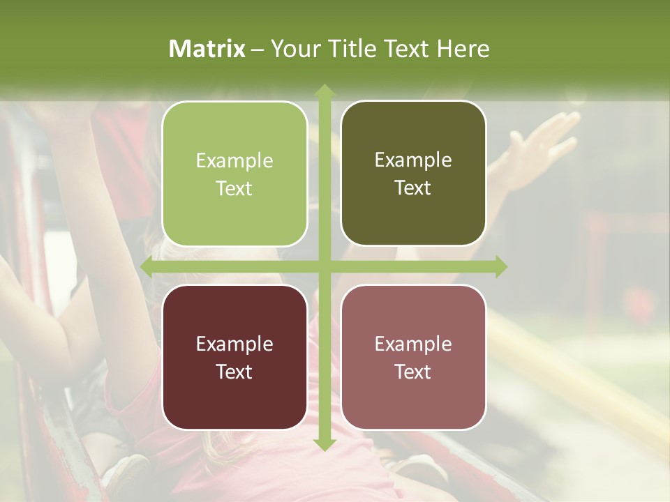 A Group Of Children Riding On Top Of A Slide PowerPoint Template