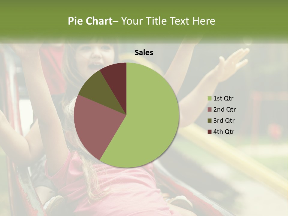 A Group Of Children Riding On Top Of A Slide PowerPoint Template