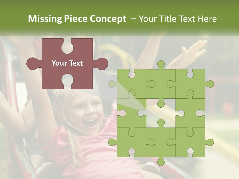 A Group Of Children Riding On Top Of A Slide PowerPoint Template