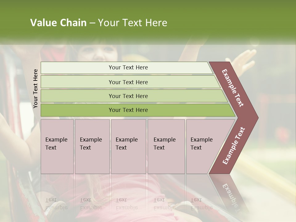 A Group Of Children Riding On Top Of A Slide PowerPoint Template