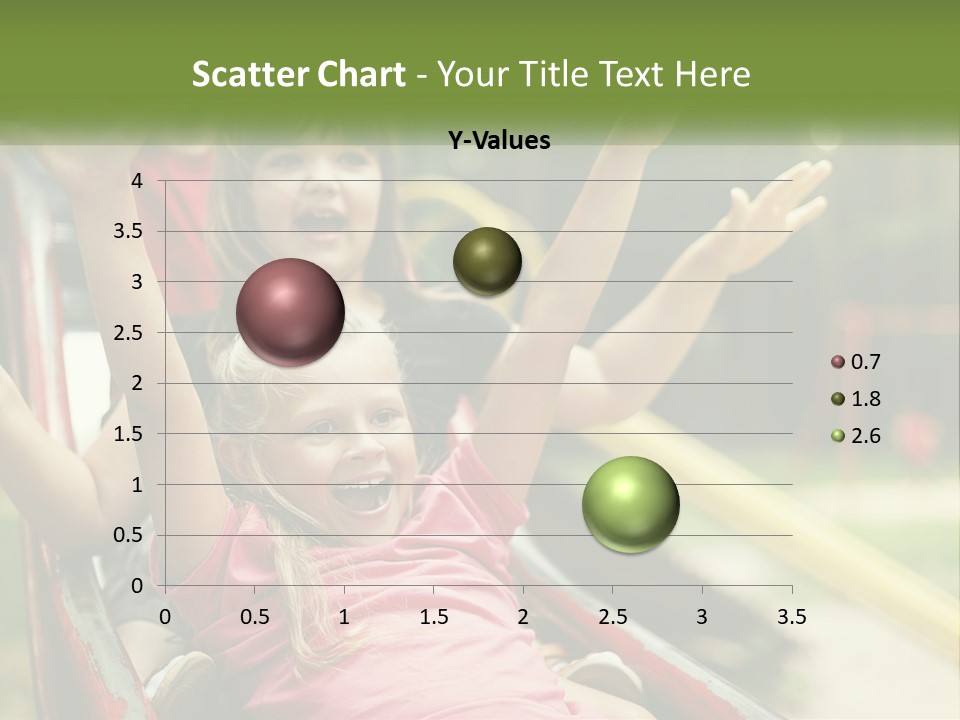 A Group Of Children Riding On Top Of A Slide PowerPoint Template