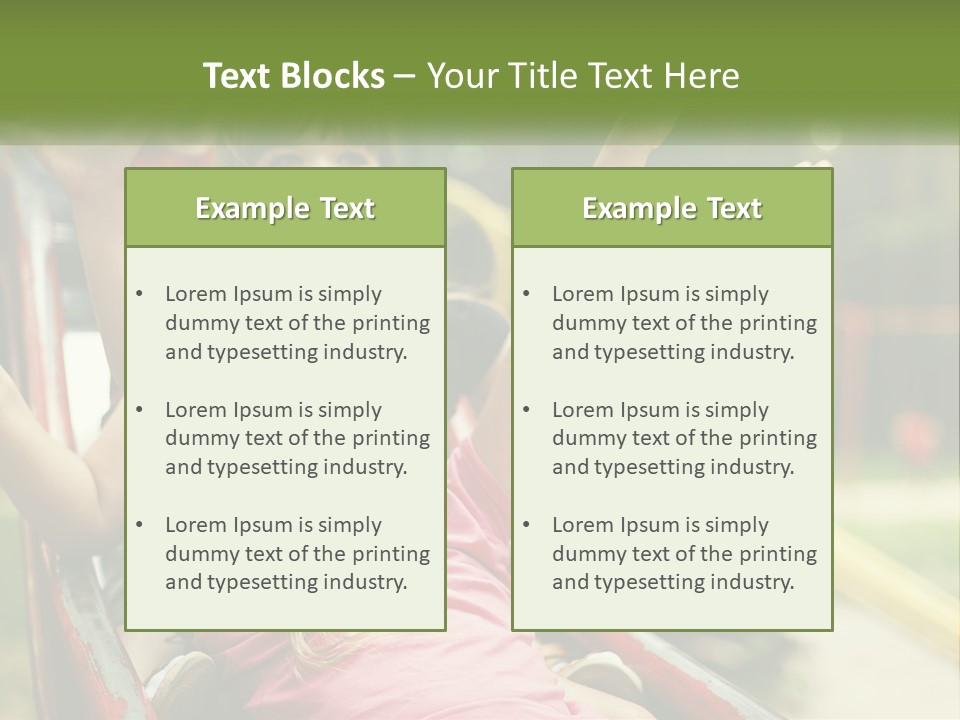 A Group Of Children Riding On Top Of A Slide PowerPoint Template