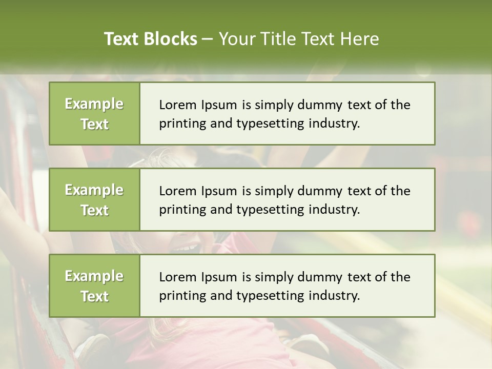 A Group Of Children Riding On Top Of A Slide PowerPoint Template