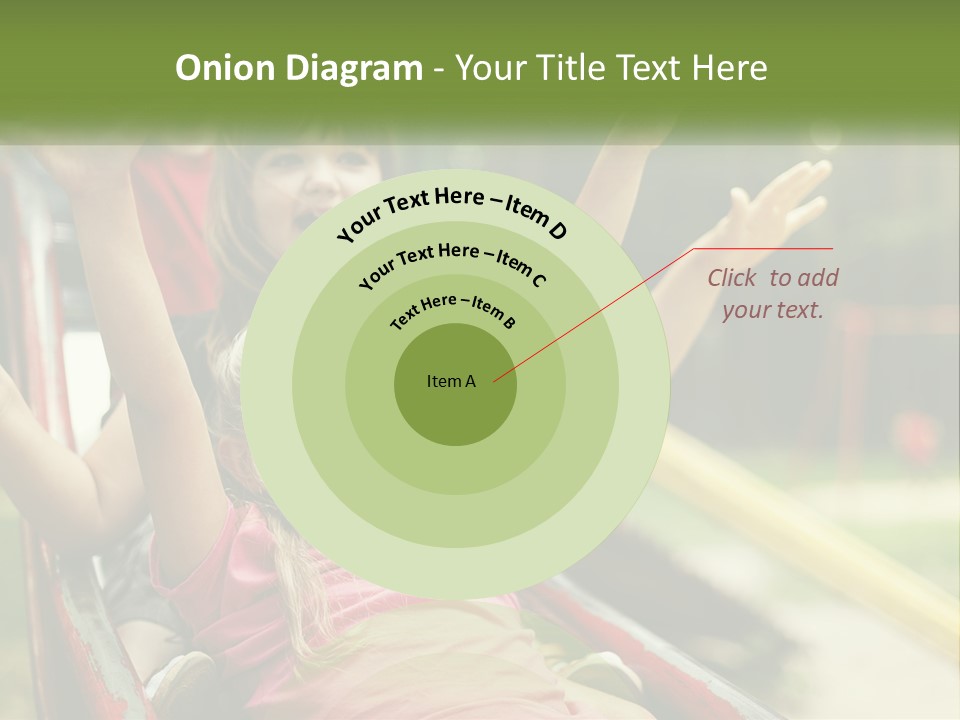 A Group Of Children Riding On Top Of A Slide PowerPoint Template