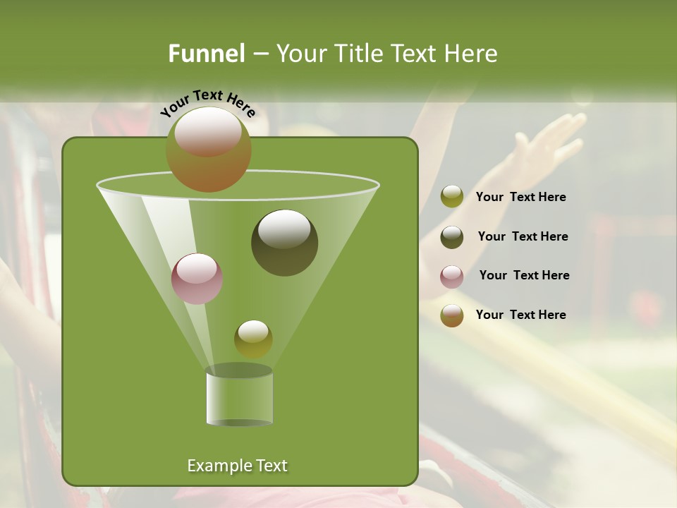 A Group Of Children Riding On Top Of A Slide PowerPoint Template