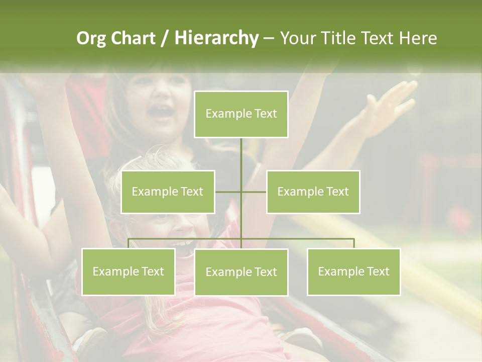 A Group Of Children Riding On Top Of A Slide PowerPoint Template
