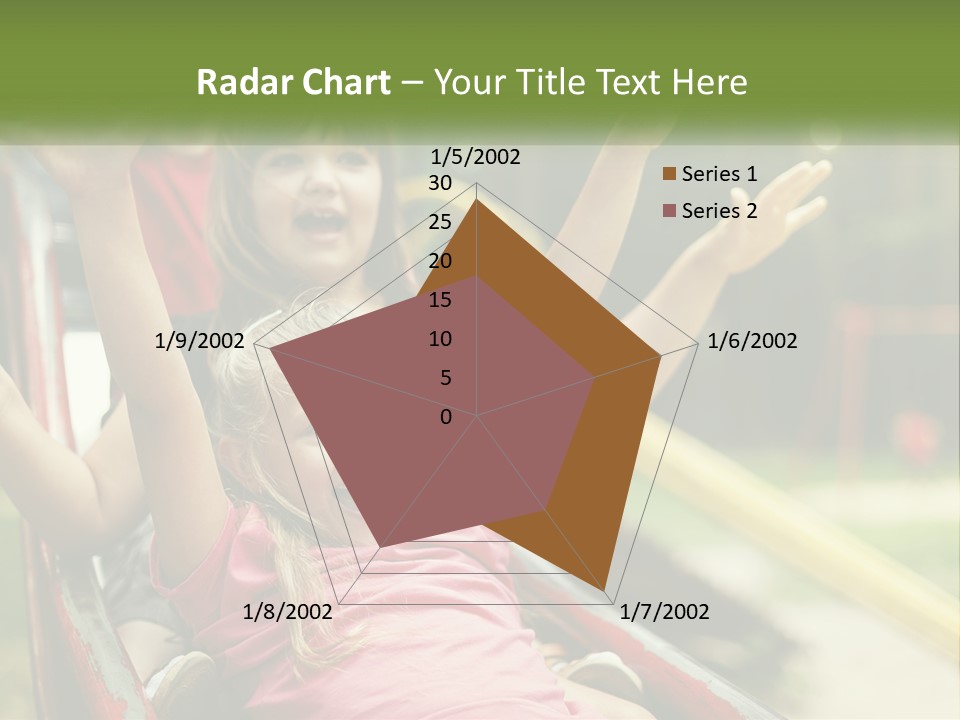 A Group Of Children Riding On Top Of A Slide PowerPoint Template