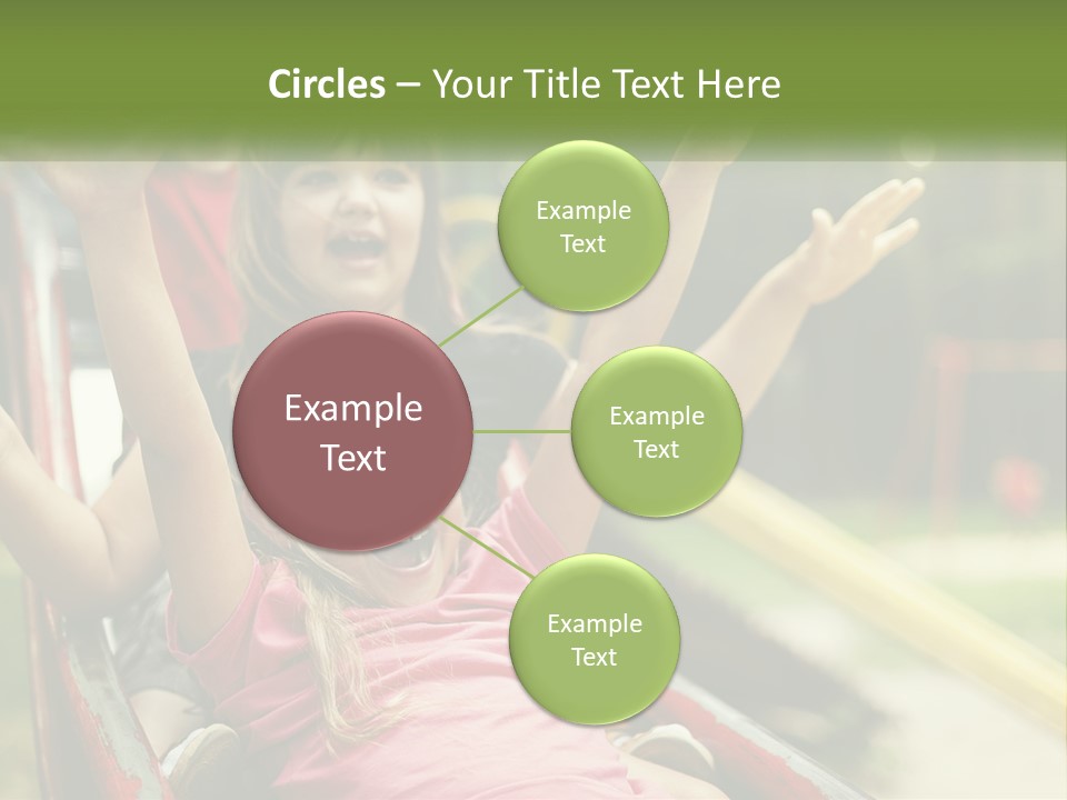 A Group Of Children Riding On Top Of A Slide PowerPoint Template