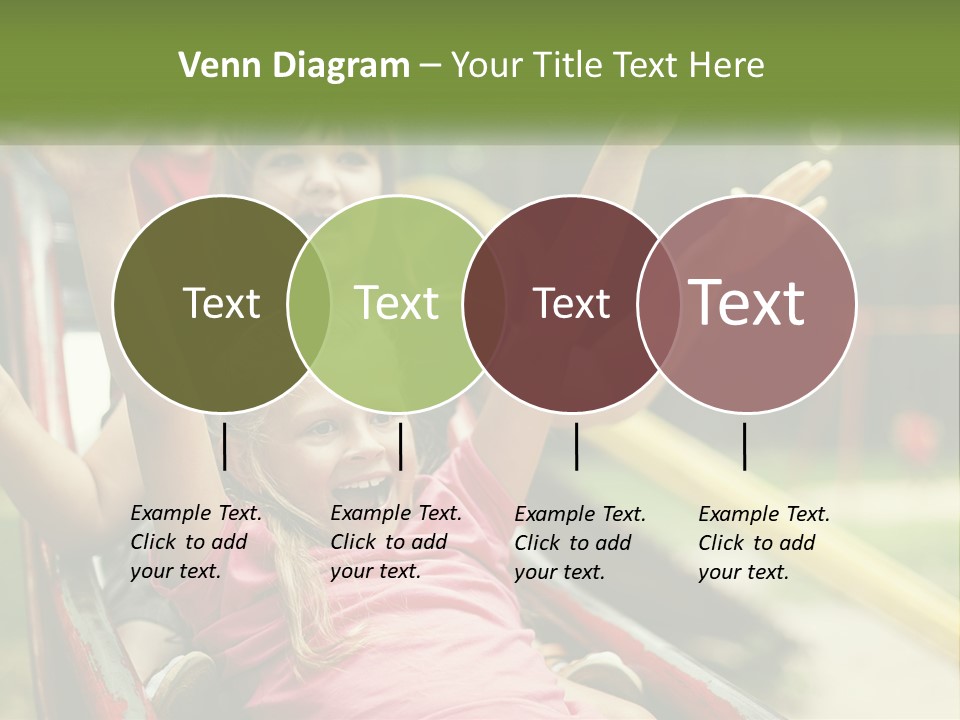 A Group Of Children Riding On Top Of A Slide PowerPoint Template