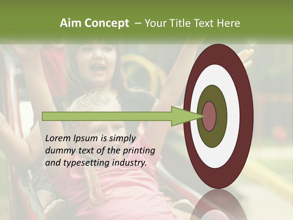 A Group Of Children Riding On Top Of A Slide PowerPoint Template