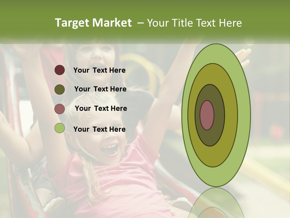 A Group Of Children Riding On Top Of A Slide PowerPoint Template