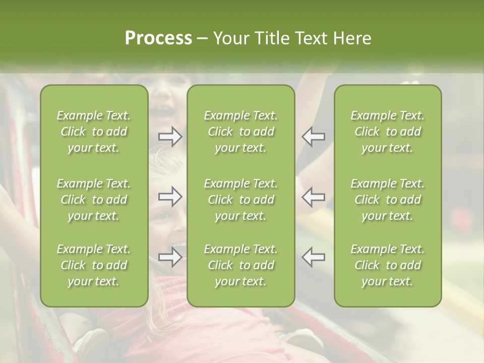 A Group Of Children Riding On Top Of A Slide PowerPoint Template