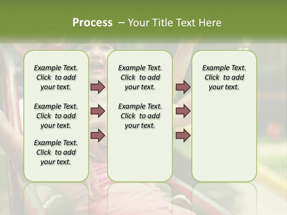 A Group Of Children Riding On Top Of A Slide PowerPoint Template