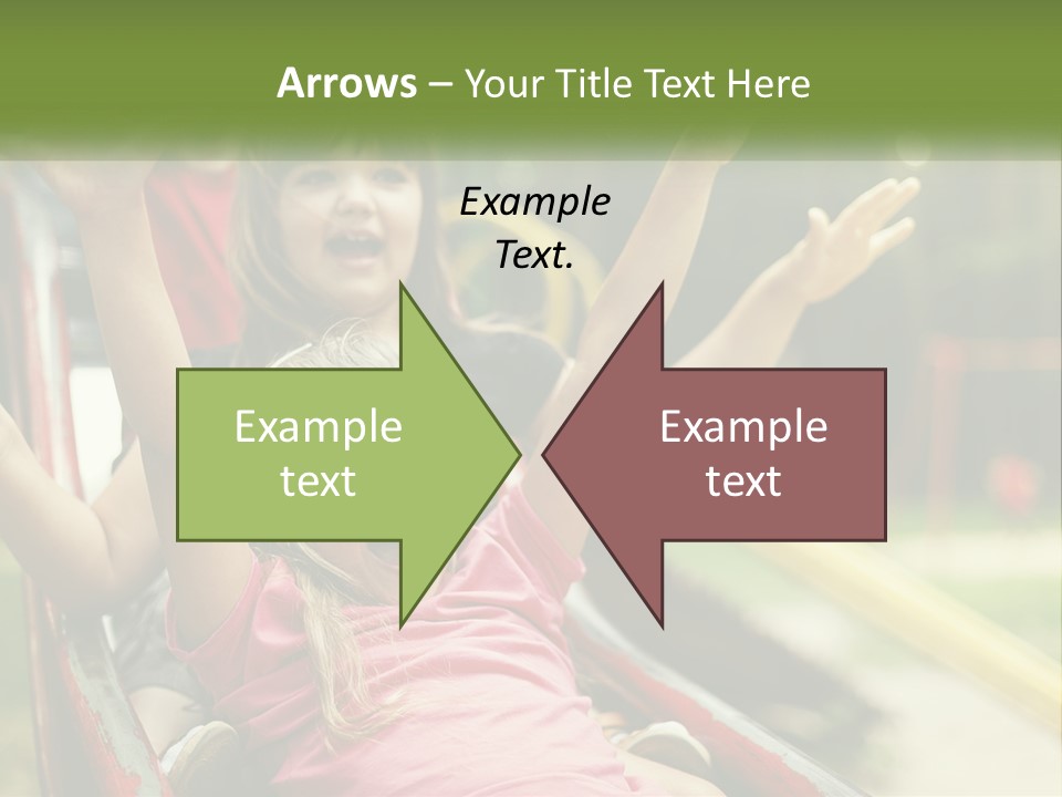 A Group Of Children Riding On Top Of A Slide PowerPoint Template