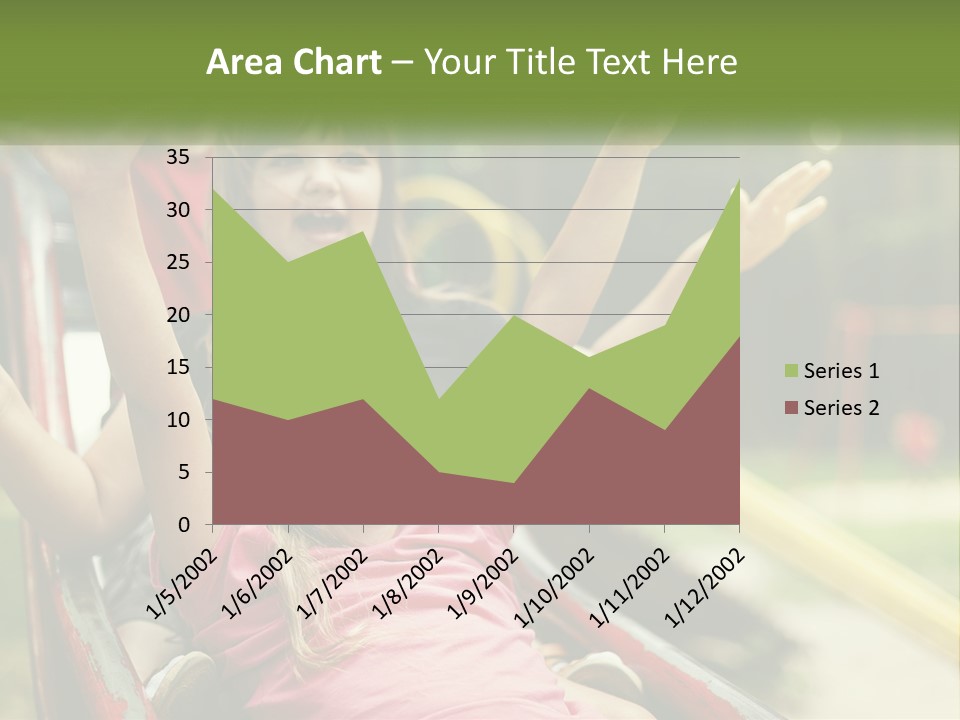 A Group Of Children Riding On Top Of A Slide PowerPoint Template