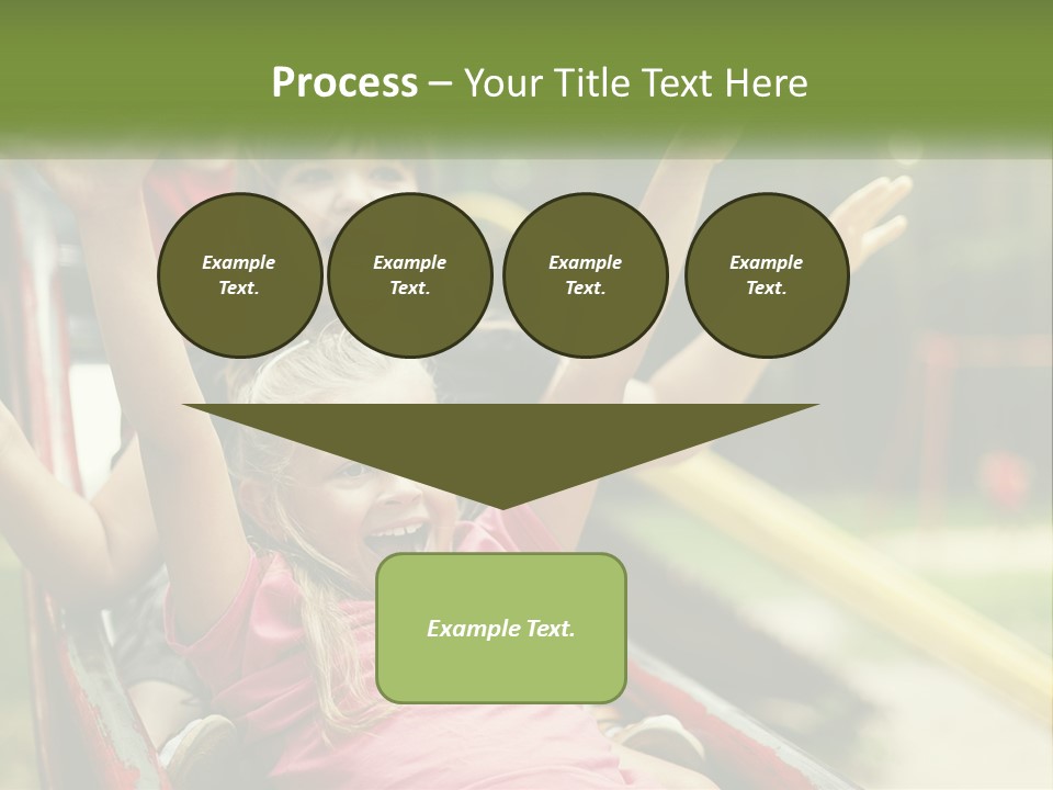 A Group Of Children Riding On Top Of A Slide PowerPoint Template