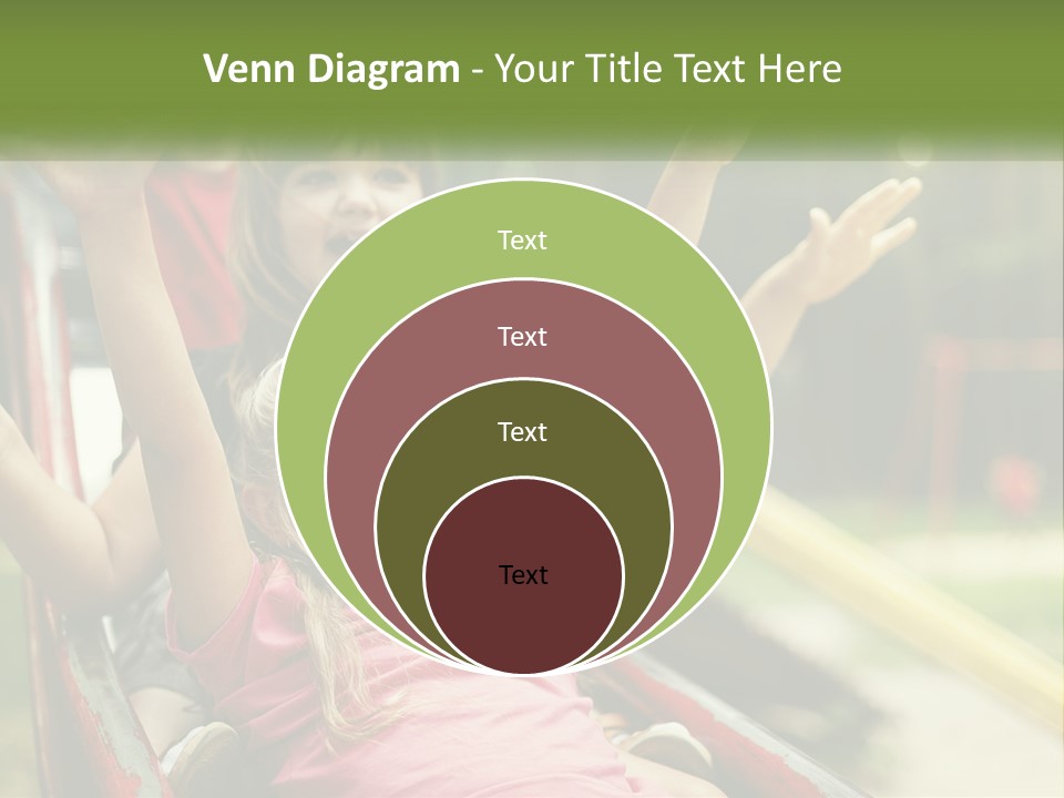 A Group Of Children Riding On Top Of A Slide PowerPoint Template