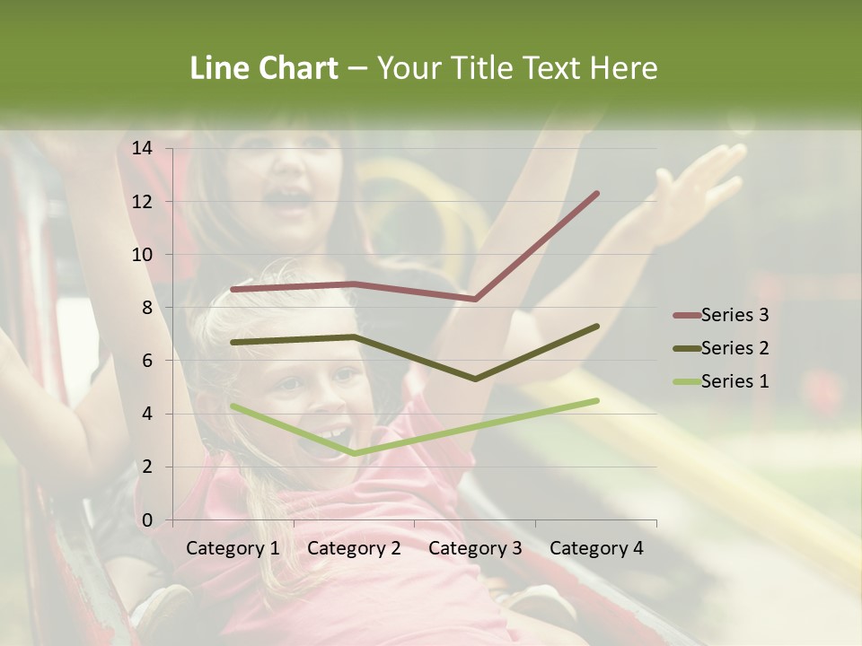A Group Of Children Riding On Top Of A Slide PowerPoint Template