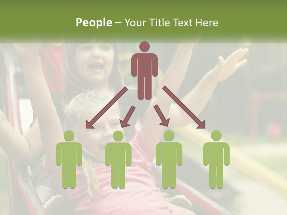 A Group Of Children Riding On Top Of A Slide PowerPoint Template