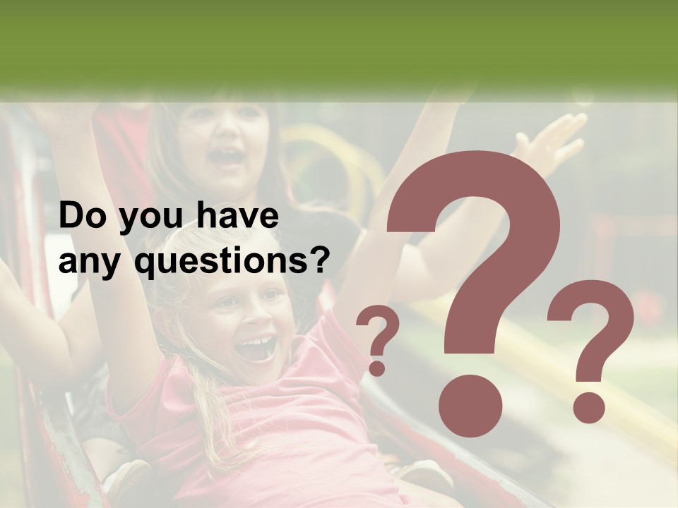 A Group Of Children Riding On Top Of A Slide PowerPoint Template