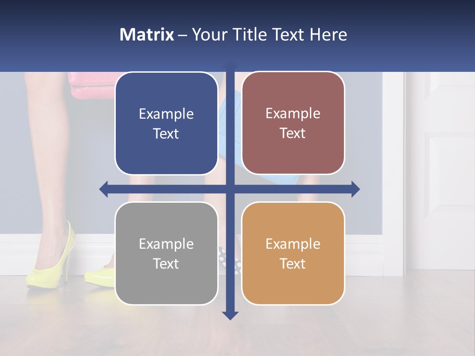 A Pair Of Women's Legs With High Heels And A Purse PowerPoint Template