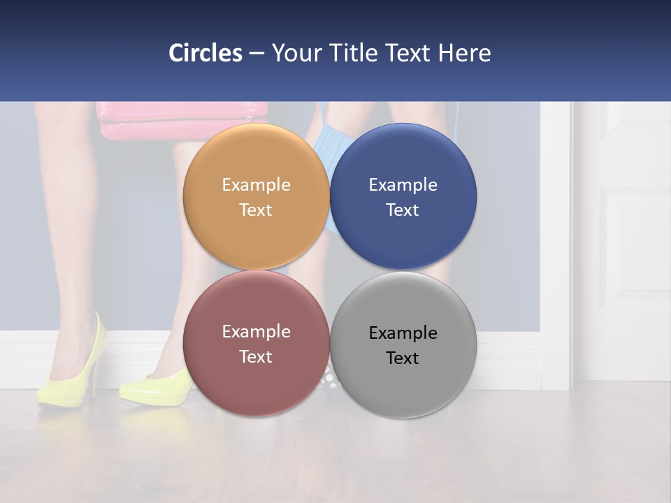 A Pair Of Women's Legs With High Heels And A Purse PowerPoint Template