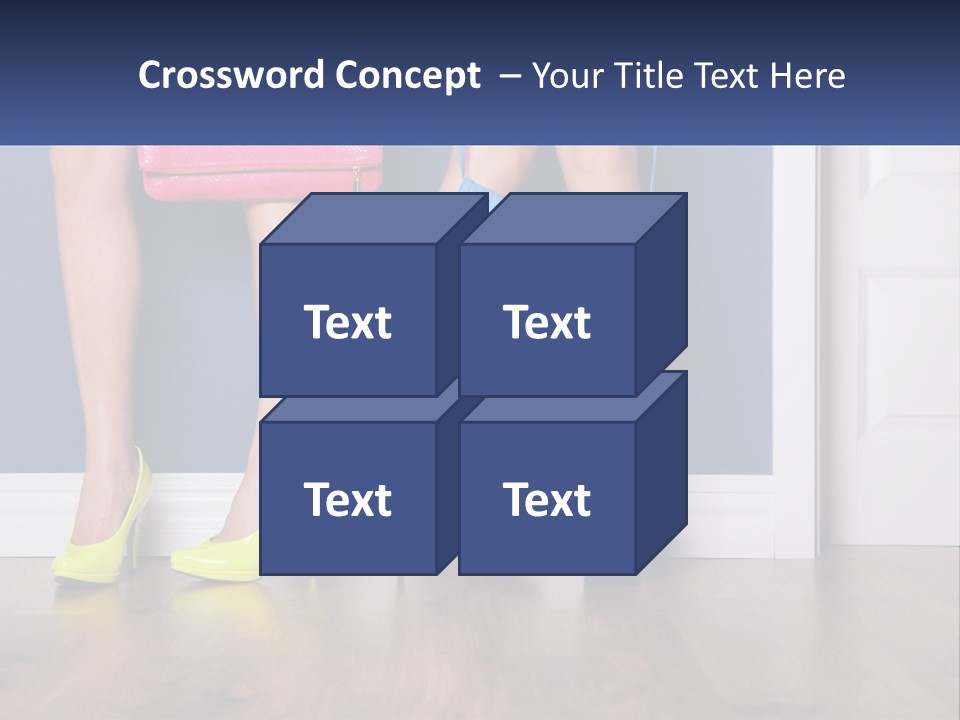 A Pair Of Women's Legs With High Heels And A Purse PowerPoint Template