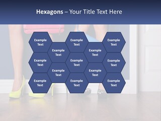 A Pair Of Women's Legs With High Heels And A Purse PowerPoint Template