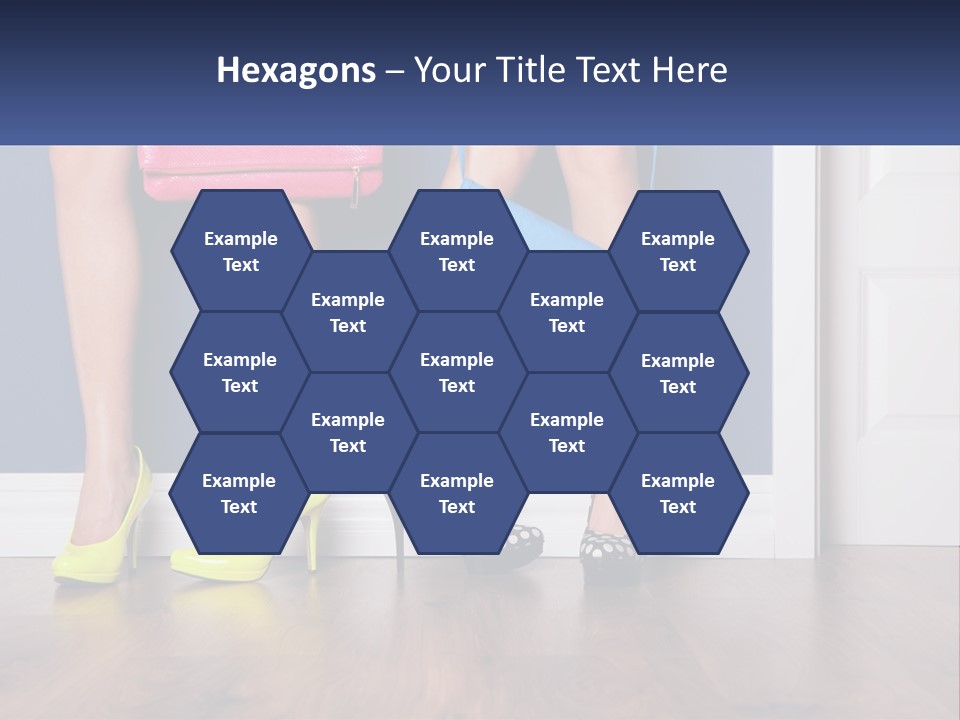 A Pair Of Women's Legs With High Heels And A Purse PowerPoint Template