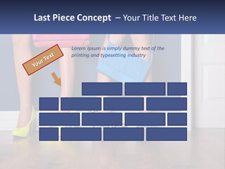 A Pair Of Women's Legs With High Heels And A Purse PowerPoint Template