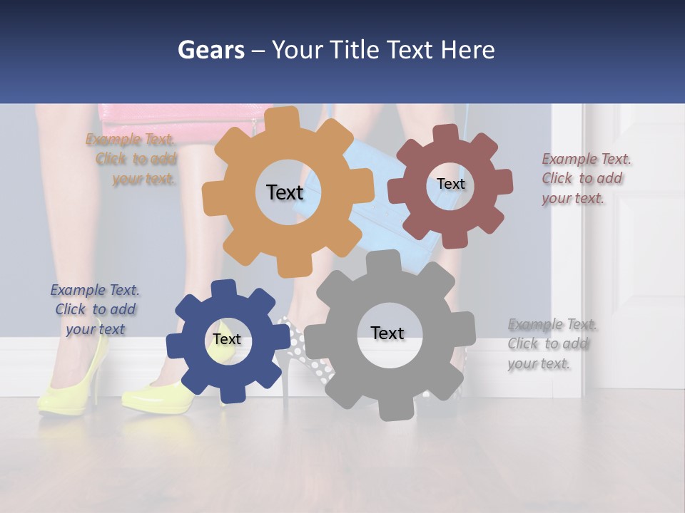 A Pair Of Women's Legs With High Heels And A Purse PowerPoint Template