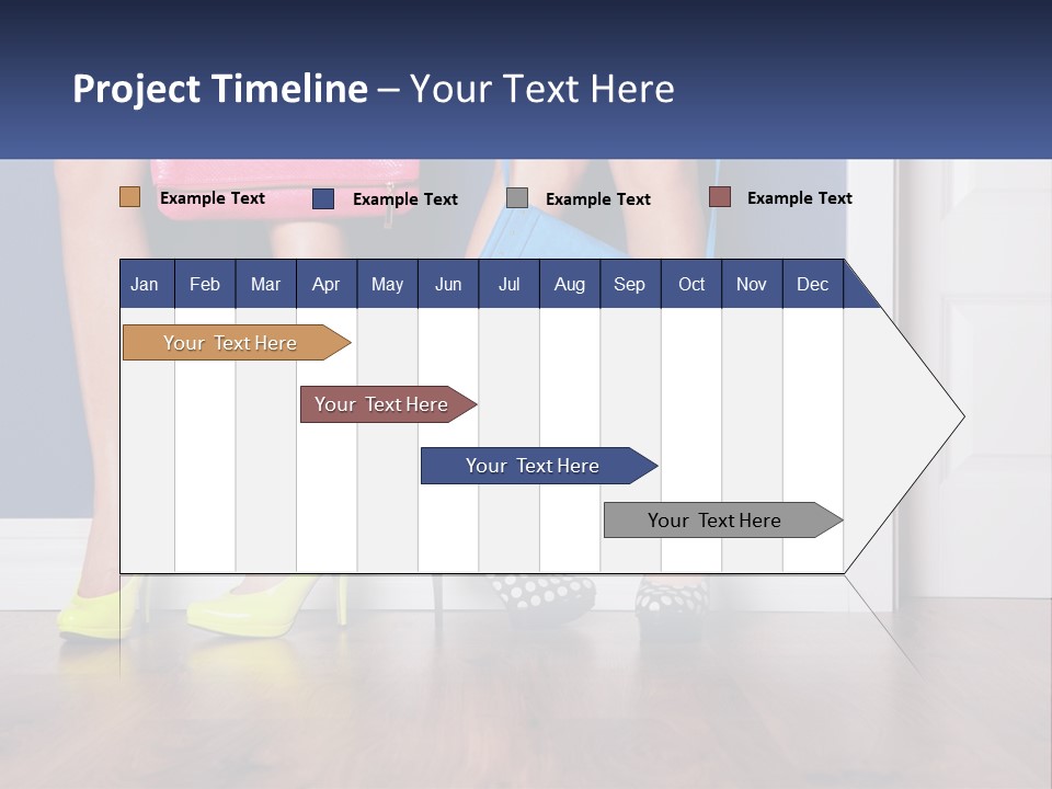 A Pair Of Women's Legs With High Heels And A Purse PowerPoint Template