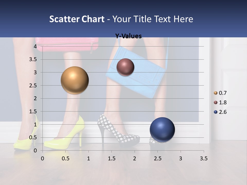 A Pair Of Women's Legs With High Heels And A Purse PowerPoint Template