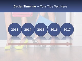 A Pair Of Women's Legs With High Heels And A Purse PowerPoint Template