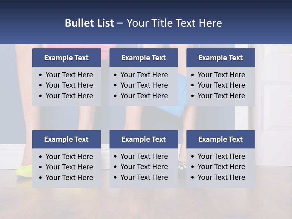 A Pair Of Women's Legs With High Heels And A Purse PowerPoint Template